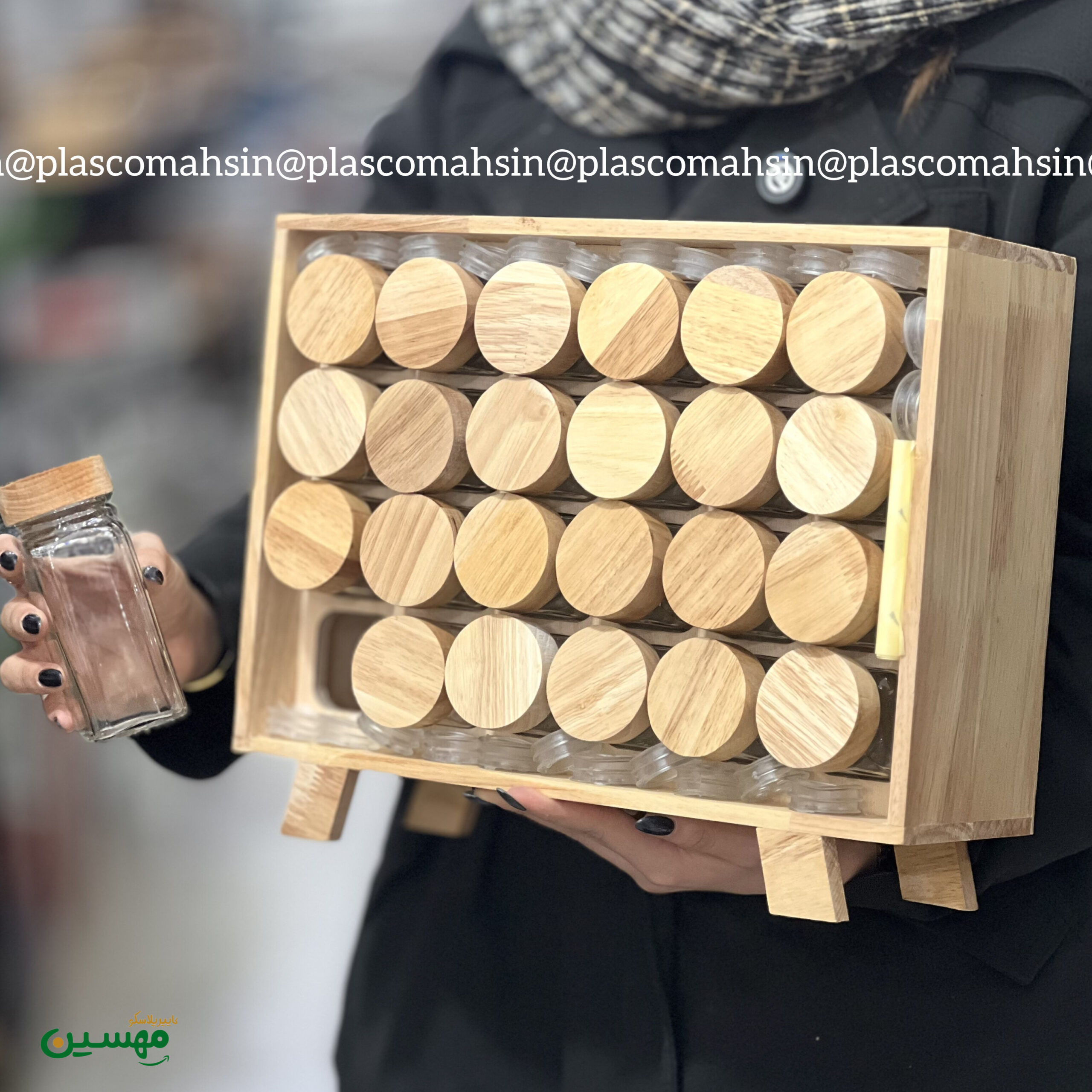 ست جا ادویه ۲۴ عددی جا ادویه چوبی استند ادویه چوبی جا ادویه شیشه ای درب چوبی خرید جا ادویه شیک ست ادویه اشپزخانه نظم دهنده ادویه جا ادویه جهیزیه عروس بانکه ادویه شیشه ای استند ادویه رومیزی جا ادویه درب دار جهیزیه رشت خرید جهیزیه لوازم خانگی رشت هایپر پلاسکو رشت پلاسکو ارزان رشت